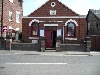 This Spiritualist meeting house is on New Road, Belper. It was founded in 1887, but meetings had begun before that time. It is named Jubilee Hall, as it was built in the year of Queen Victoria's Golden Jubilee.